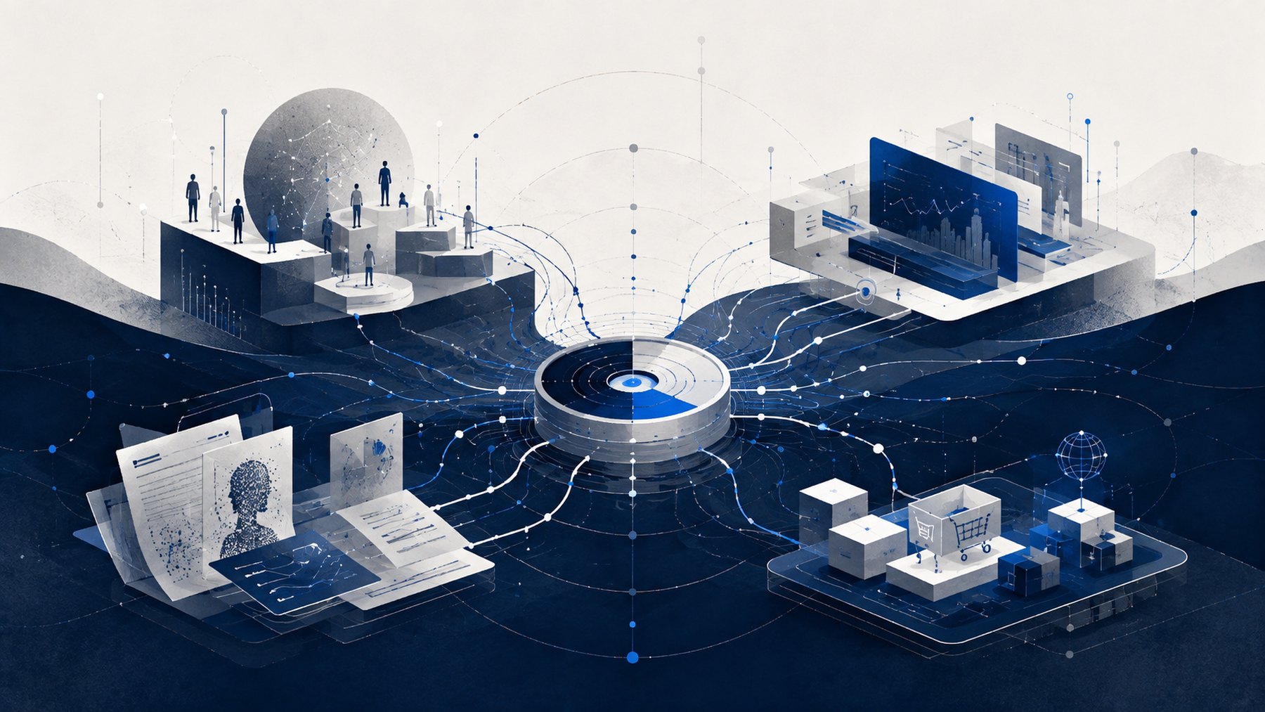 A network of connected structures